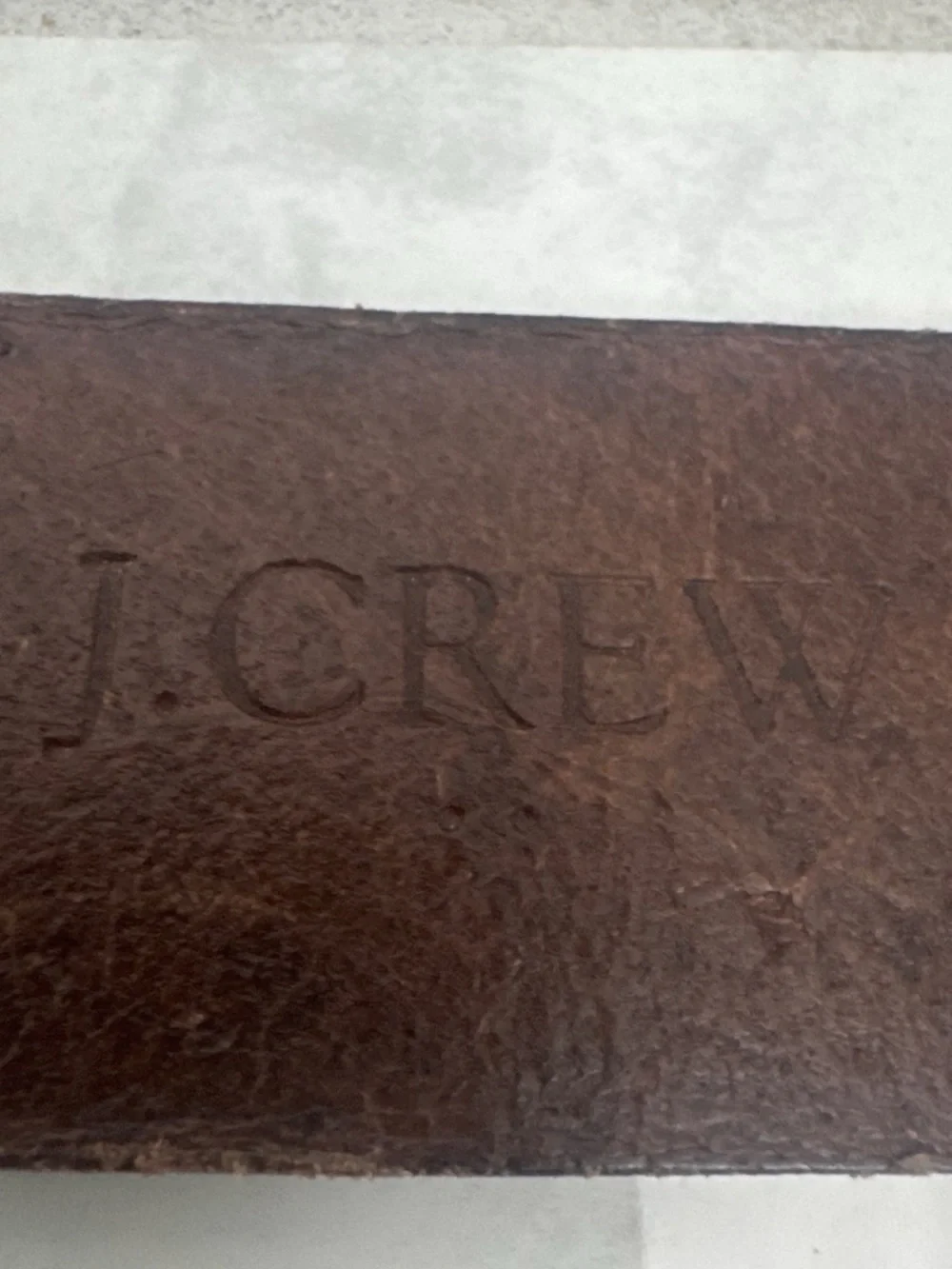 J. Crew Dark Brown Leather Belt with Silver Buckle